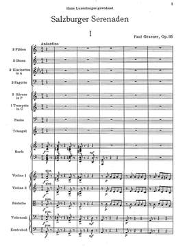Graener, Paul: Salzburger Serenaden for orchestra Op. 115