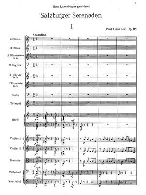 Graener, Paul: Salzburger Serenaden for orchestra Op. 115