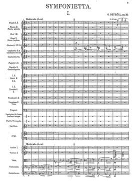 Ostrcil, Otakar: Symfonietta Op. 20 for orchestra