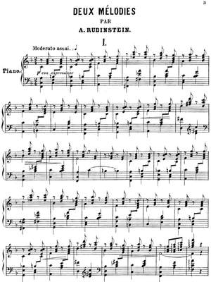 Rubinstein, Anton: Deux Melodies for piano solo
