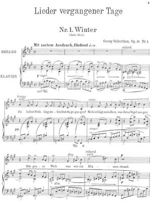 Vollerthun, Georg: Lieder vergangener Tage op. 36 for medium voice and piano
