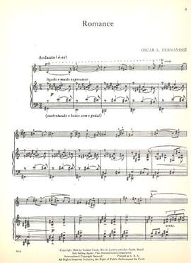 Oscar Lorenzo-Fernandez: Romance violin and piano