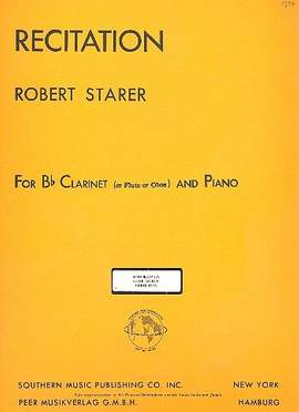 Robert Starer: Recitation oboe and piano