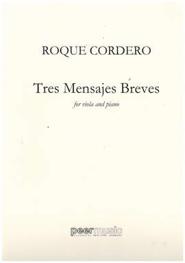 Roque Cordero: 3 mensajes breves viola and piano