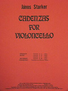 Janos Starker: Cadenzas violoncello concertos