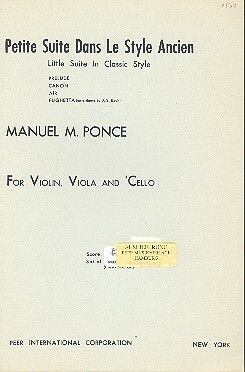 Manuel Ponce: Petite suite dans le style ancien