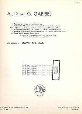Giovanni Gabrieli: Canzoni