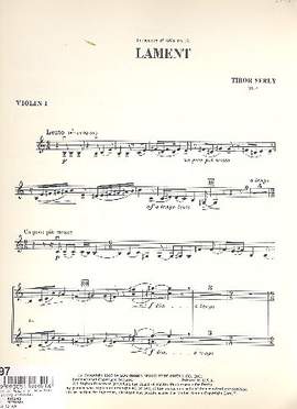 Tibor Serly: Lament in Memory of Béla Bartok