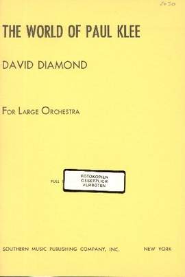 David Diamond: The World of Paul Klee