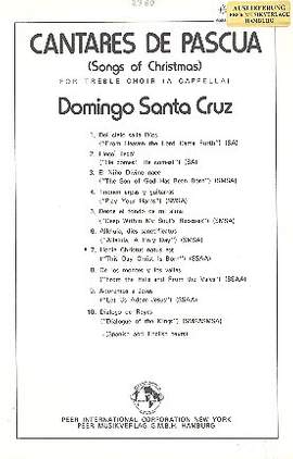 Domingo Santa Cruz: Hodie Christus natus est