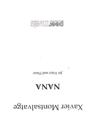Xavier Montsalvatge: Nana