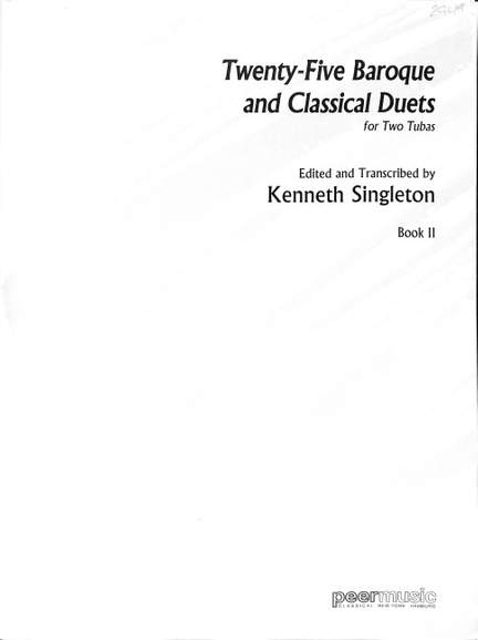 Kenneth Singleton: 25 baroque and classical Duets vol.2