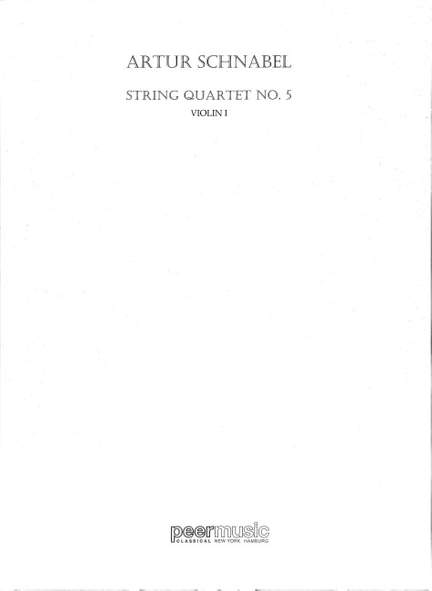 Artur Schnabel: String Quartet no.5