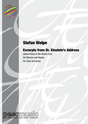 Stefan Wolpe: Excerpts from Dr. Einstein's Address about Peace