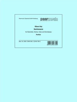 Klaus Arp: Quintessenz für Oboe (Englischhorn),