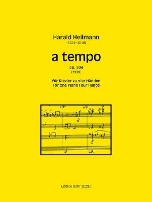Harald Heilmann: a tempo für Klavier zu vier Händen op. 204