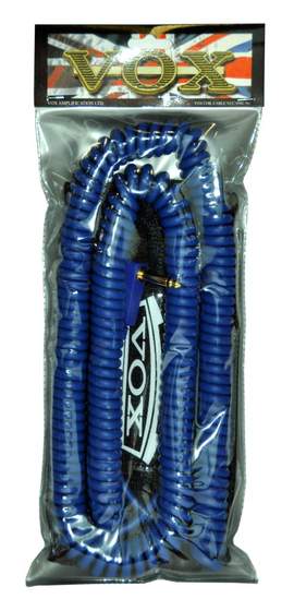 Vox 9m Vintage Curly Cable Blue