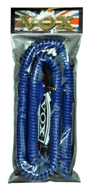 Vox 9m Vintage Curly Cable Blue