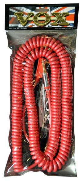 Vox 9m Vintage Curly Cable Red