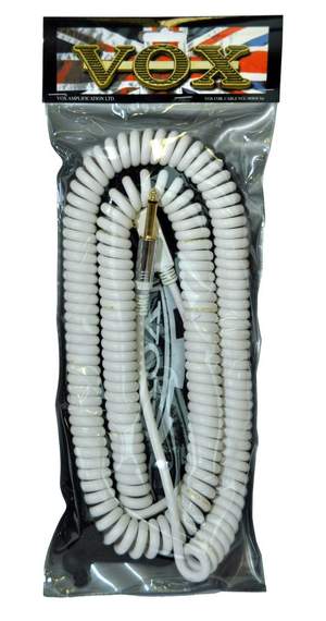 Vox 9m Vintage Curly Cable White