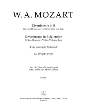 Mozart, Wolfgang Amadeus: Divertimento for two Horns, two Violins, Viola and Bass in B-flat major K. 287 (271b, 271 H)