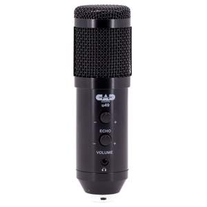 Cad usb studio microphone with headphone monitor & echo