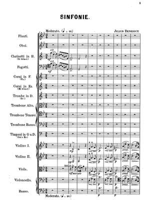 Benedict, Julius: Symphony in G minor Op. 101
