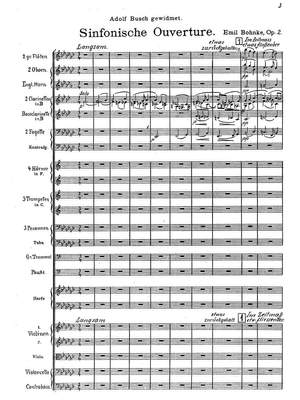 Bohnke, Emil: Sinfonische Ouvertüre op. 2