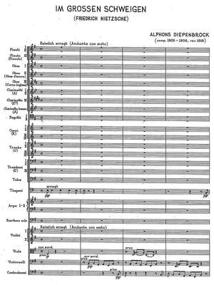 Diepenbrock, Alphons: Im grossen Schweigen for baritone and orchestra