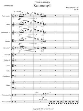 Hvoslef, Ketil: Kammerspill for orchestra