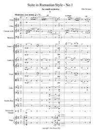 Țurcanu , Dan: Suite in Romanian Style No. 1 for small orchestra
