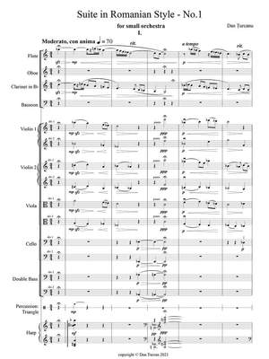 Țurcanu , Dan: Suite in Romanian Style No. 1 for small orchestra