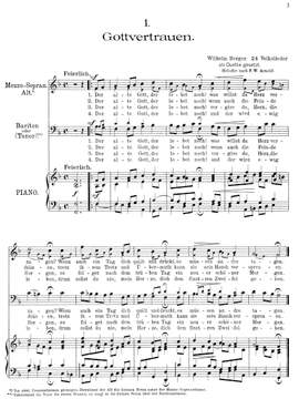 Berger, Wilhelm: 24 Volkslieder for mezzo-soprano (with second voice ad libitum) and piano