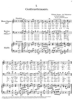 Berger, Wilhelm: 24 Volkslieder for mezzo-soprano (with second voice ad libitum) and piano