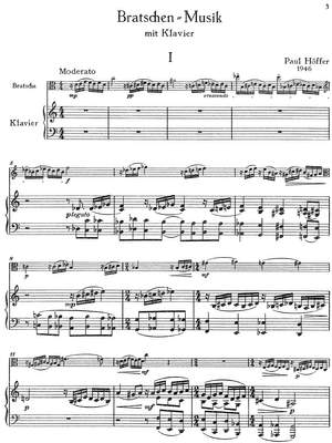 Höffer, Paul: Bratschen-Musik mit Klavier (Music for Viola with Piano)
