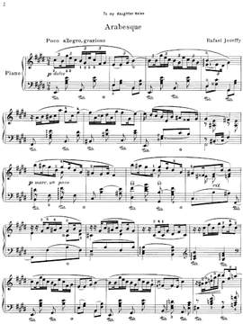 Joseffy, Rafael: Two Sketches for the piano (Arabesque; Oriental)