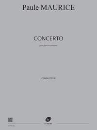 Maurice, Paule: Concerto (score)