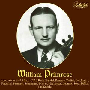 William Primrose plays Baroque sonatas and encore pieces Product Image
