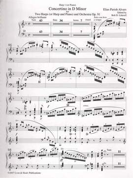 Elias Parish Alvars: Concertino In D Minor for Two Harps