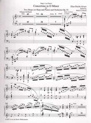 Elias Parish Alvars: Concertino In D Minor for Two Harps
