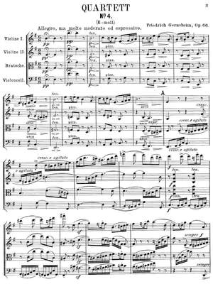 Gernsheim, Friedrich: String Quartet No. 4 in e Minor op. 66