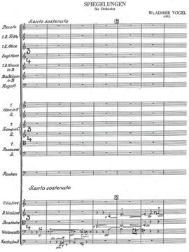 Vogel, Wladimir Rudolfovitch: »Spiegelungen« for orchestra