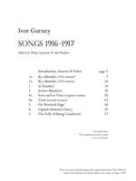Gurney, Ivor: Songs 1916–1917 Product Image