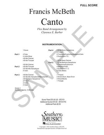 W. Francis Mcbeth: Canto