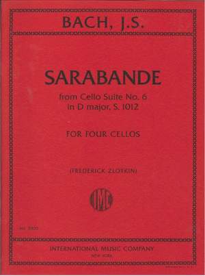Bach, J S: Sarabande BWV1012