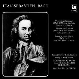 Bach: Oboe d'amore Concerto in A Major, BWV 1055R - Concerto in C Minor for Violin & Oboe, BWV 1060R - Oboe Concerto in G Minor, BWV 1056R Product Image