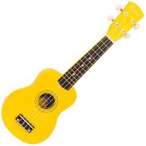 Laka Rainbow Series Soprano Ukulele & Carry Bag - Yellow