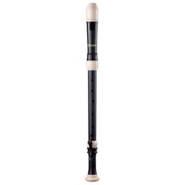 Recorder Workshop 603T tenor recorder and bag - black with white trim