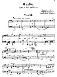 Cornelius, Peter: Gunlöd, opera in 3 acts