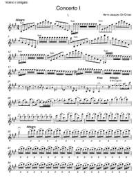 De Croes, Henri-Jacques: VI concerti, opera prima for four violins, alto viola and basso continuo